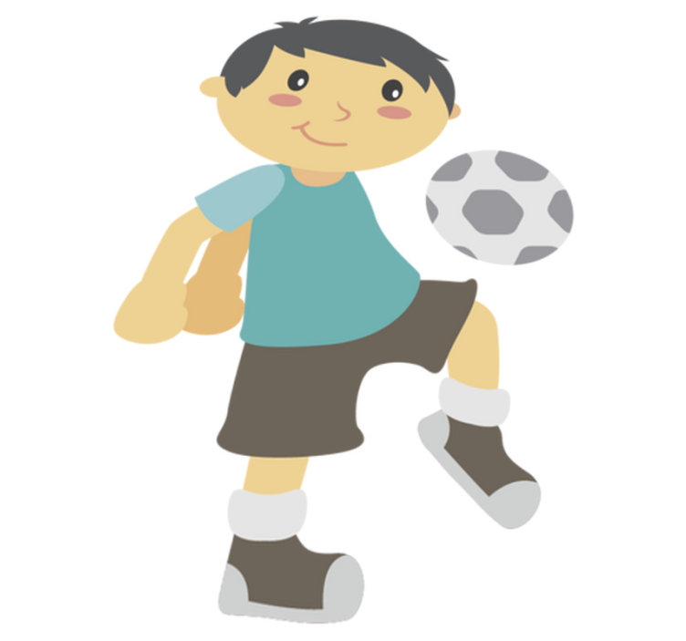 Tappeto vinile per bambini giocando a calcio - TenStickers