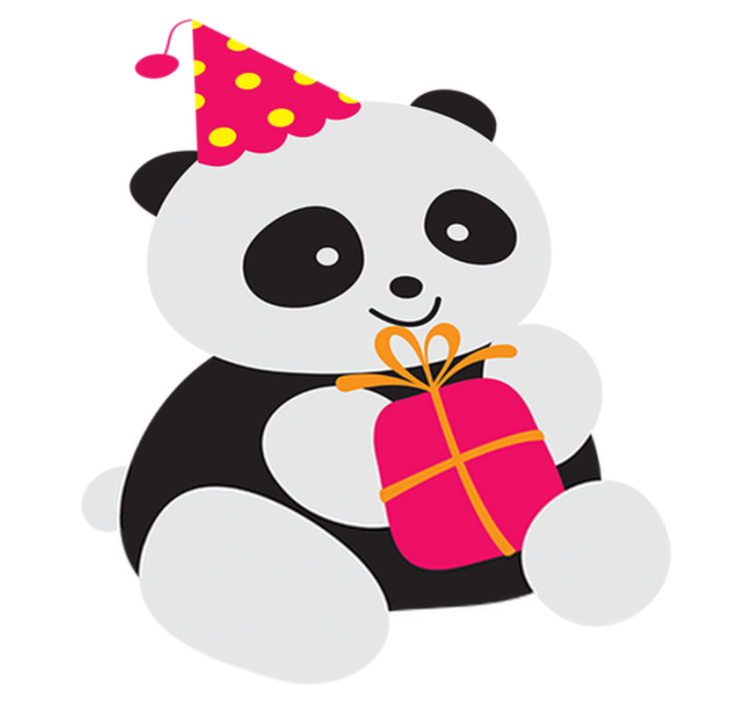 Tappeto vinile per bambini panda baby con regalo - TenStickers