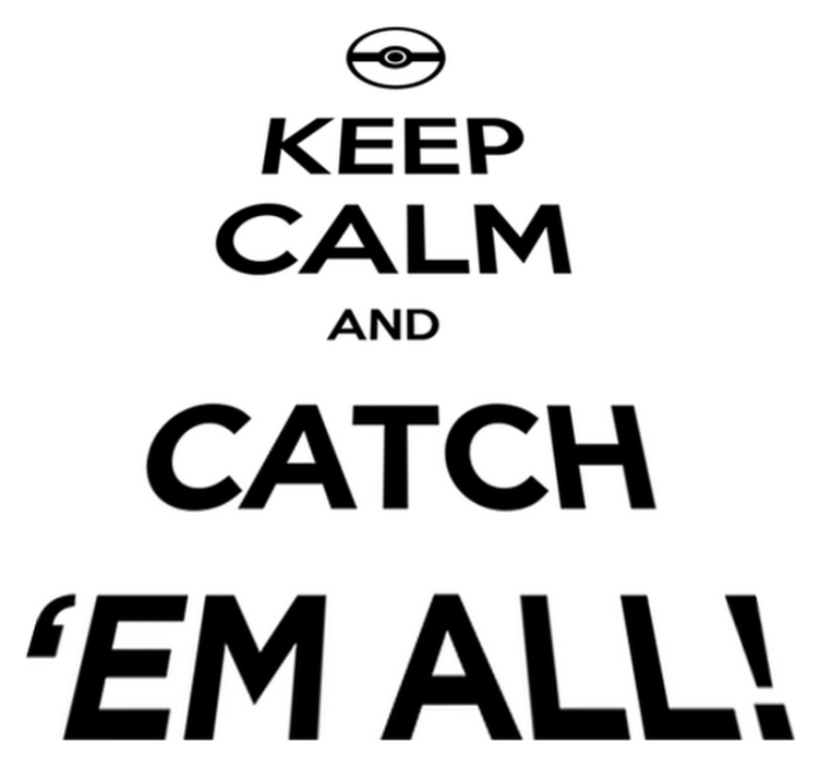 Tappeto vinile giochi pokémon mantieni la calma - TenStickers