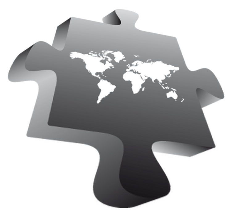 Tappeto vinile mappamondo pezzo puzzle - TenStickers