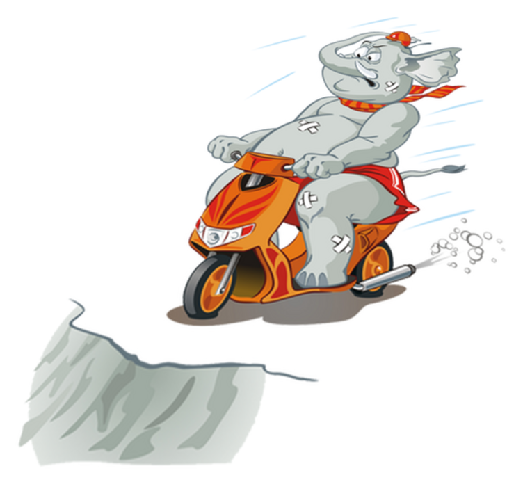 Tappeto vinile per bambini elefante in moto - TenStickers