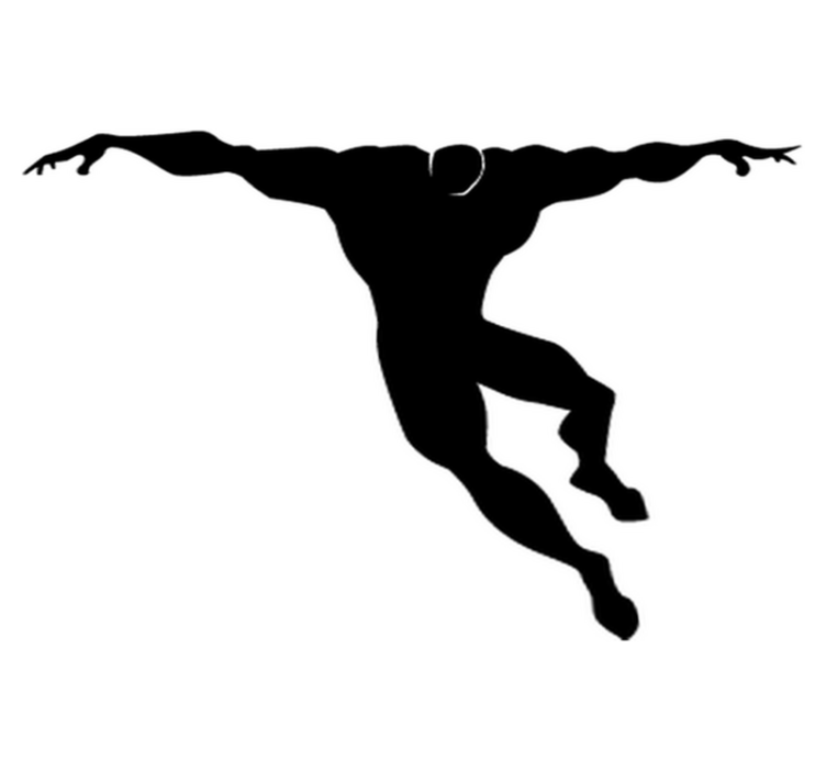 Tappeto vinile per bambini supereroe saltante - TenStickers