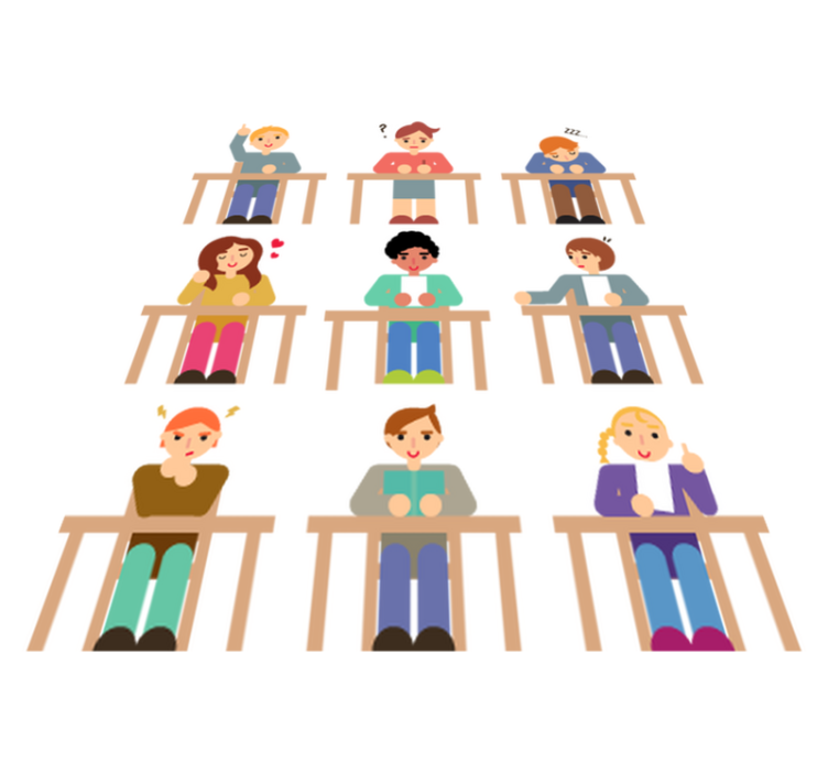 Tappeto vinile per bambini adesivi collezione alunni - TenStickers