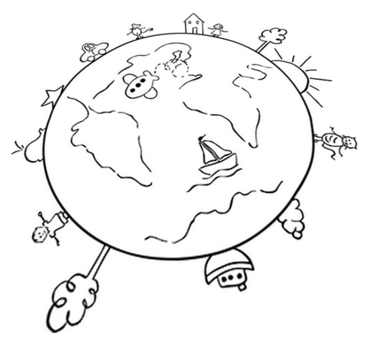 Tappeto vinile per bambini mappamondo viaggi - TenStickers