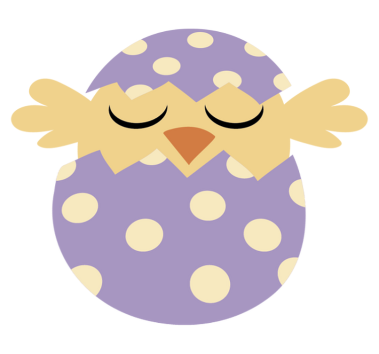 Tappeto vinile per bambini uccellino di pasqua - TenStickers