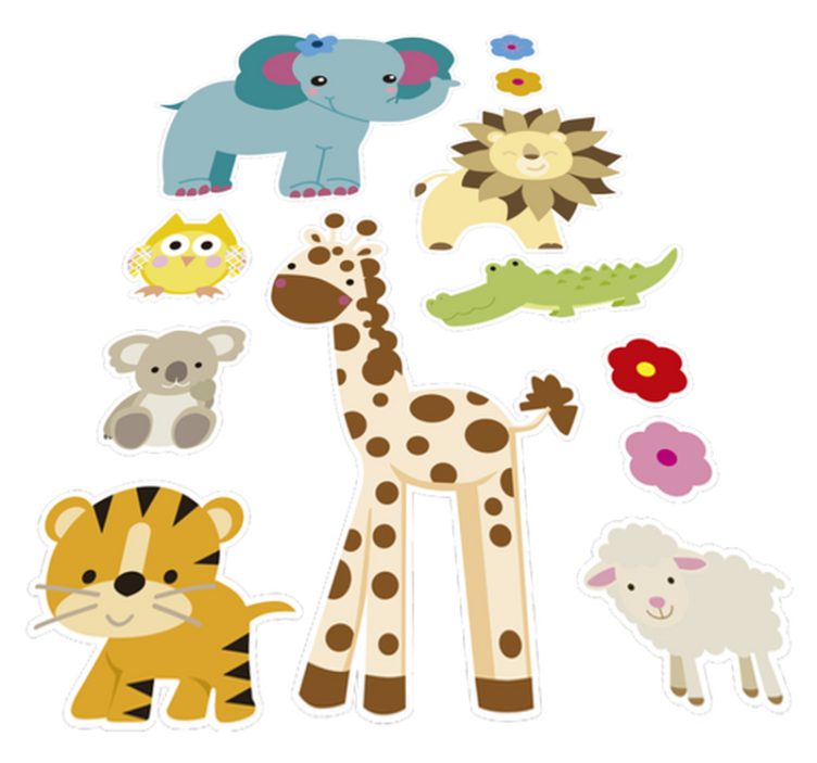 Tappeto vinile per bambini adesivo foresta - TenStickers