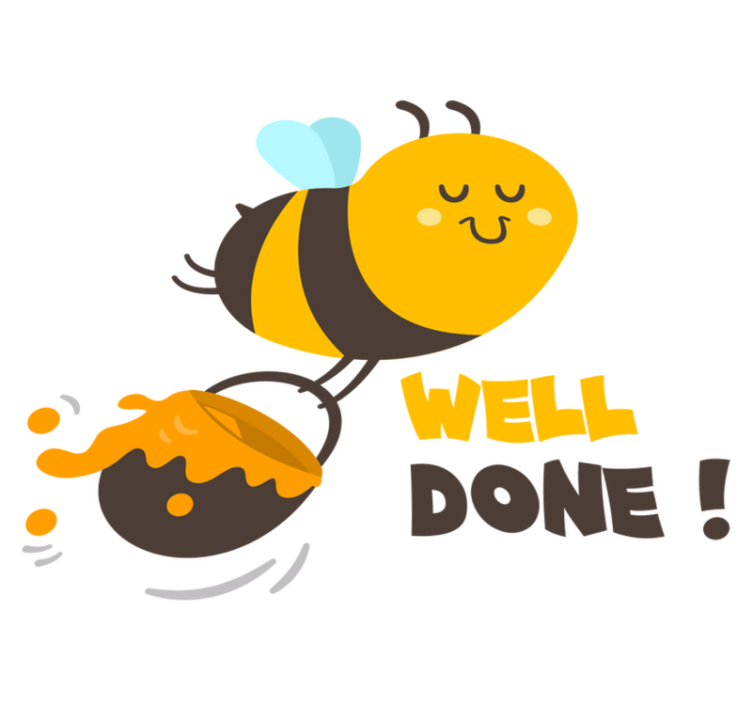 Tappeto vinile per bambini ape indaffarata ben fatto - TenStickers