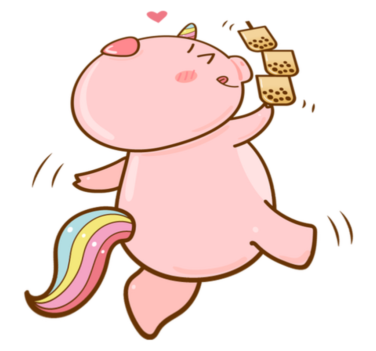 Tappeto vinile per bambini maialino unicorno - TenStickers