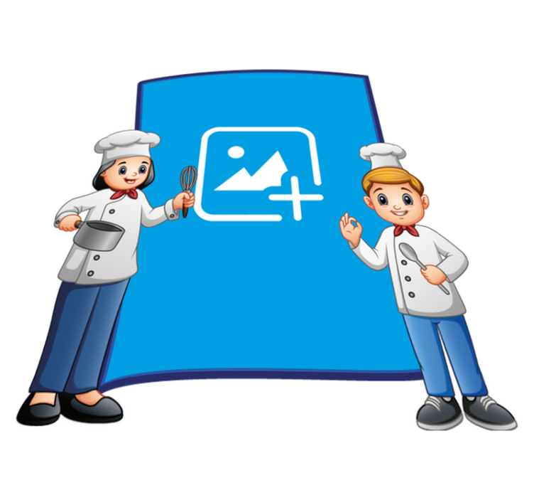 Tappeto vinile per bambini cornice foto chef bambino - TenStickers