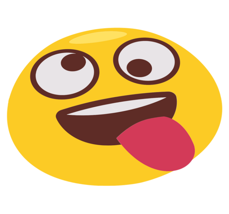 Tappeto vinile per bambini faccia emoji giocosa - TenStickers