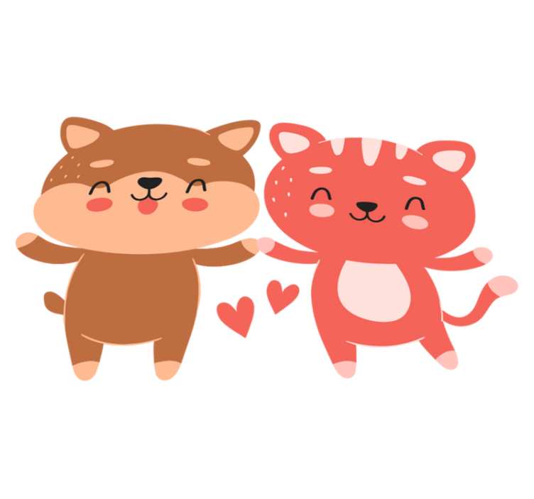 Tappeto vinile per bambini distintivo amicizia cane - TenStickers