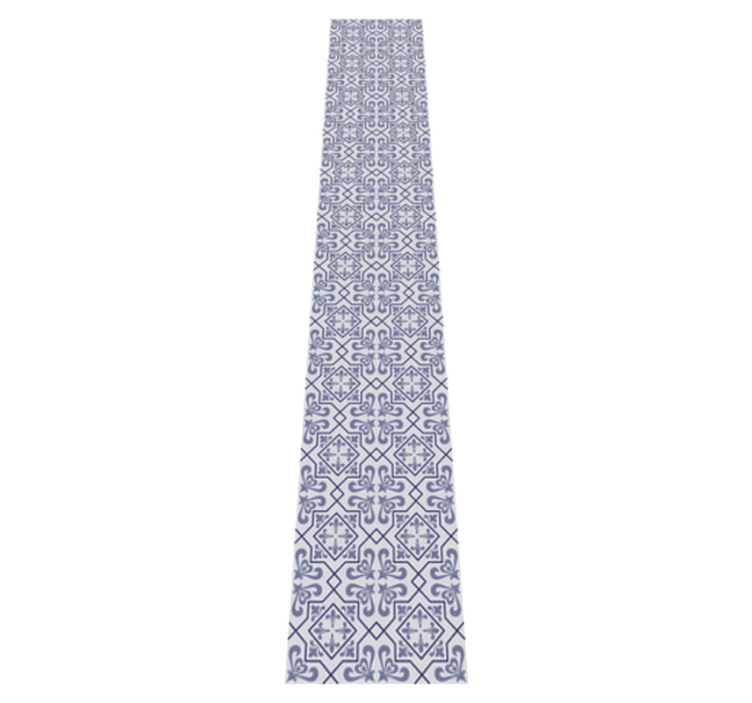 Tappeto pvc cucina piastrella portoghese blu octagonale - TenStickers