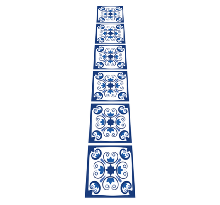 Tappeto pvc cucina tipico bellissimo blu portoghese - TenStickers