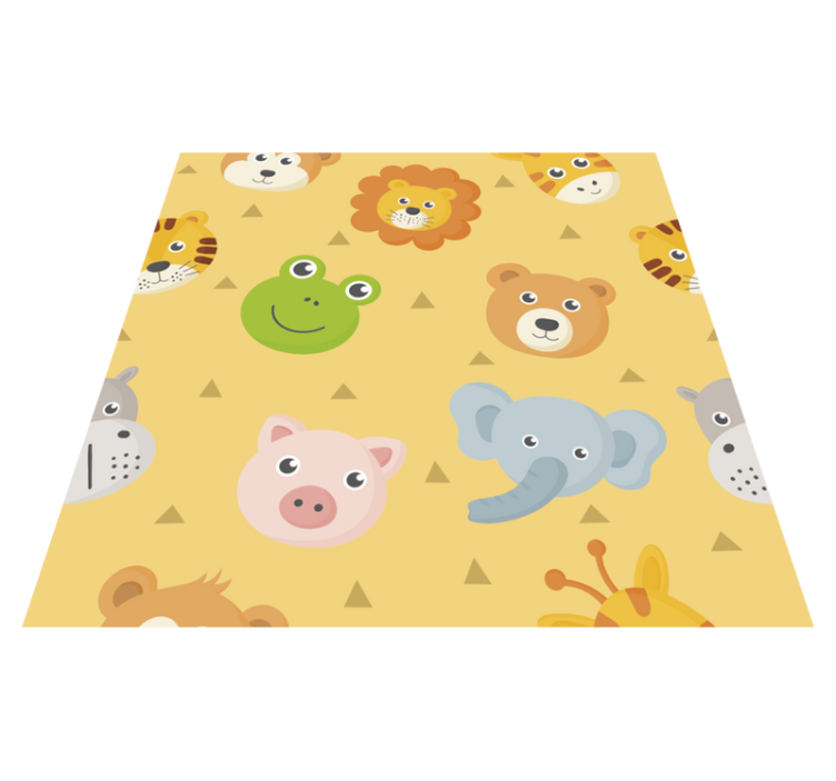 Tappeto in vinile per bebé area giochi colorata per animali - TenStickers