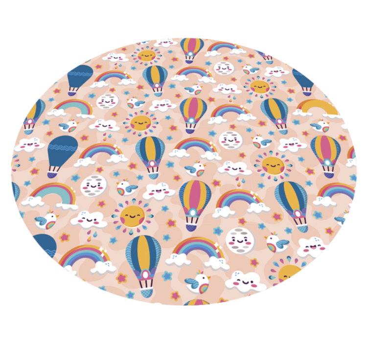 Tappeto in vinile bambini modello di palloncino colorato - TenStickers