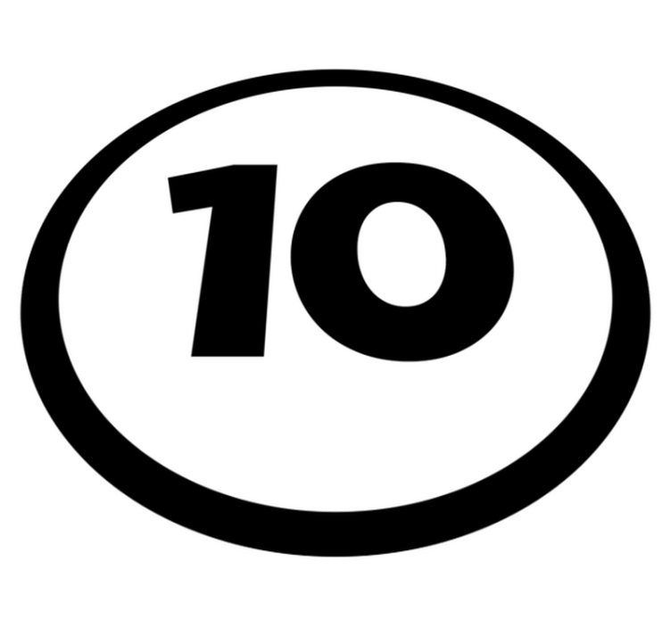 Tappeto vinile con nome numero circolare personalizzabile - TenStickers