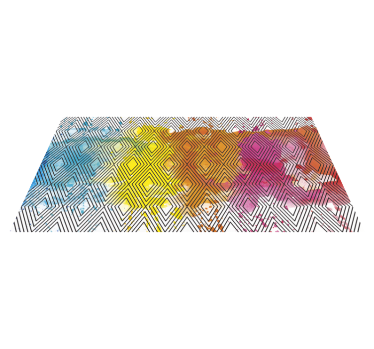 Tappeto in vinile moderno multicolor Geometric Pattern - TenStickers