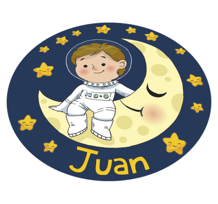 Tappeto in vinile con nome astronaut Slumber Circle - TenStickers