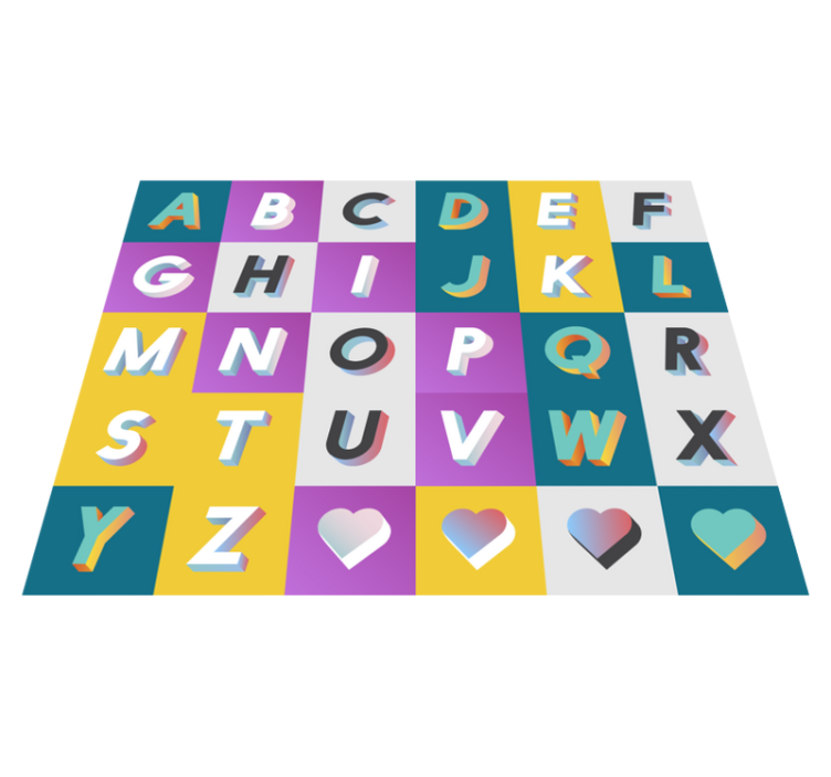 Tappeto in vinile camera da letto colorful Alphabet Playarea - TenStickers
