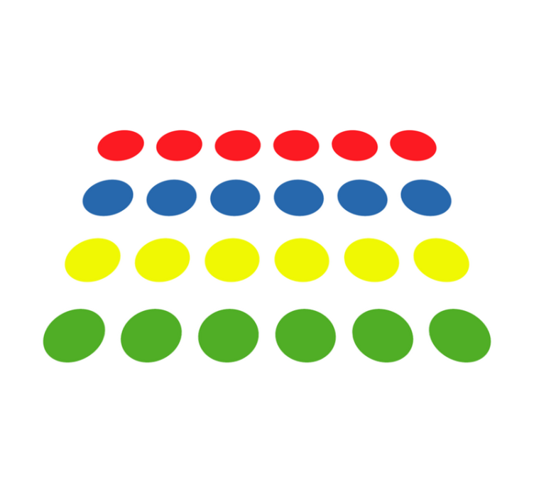 Tappeto vinile per bambini gioco di punti colorati - TenStickers