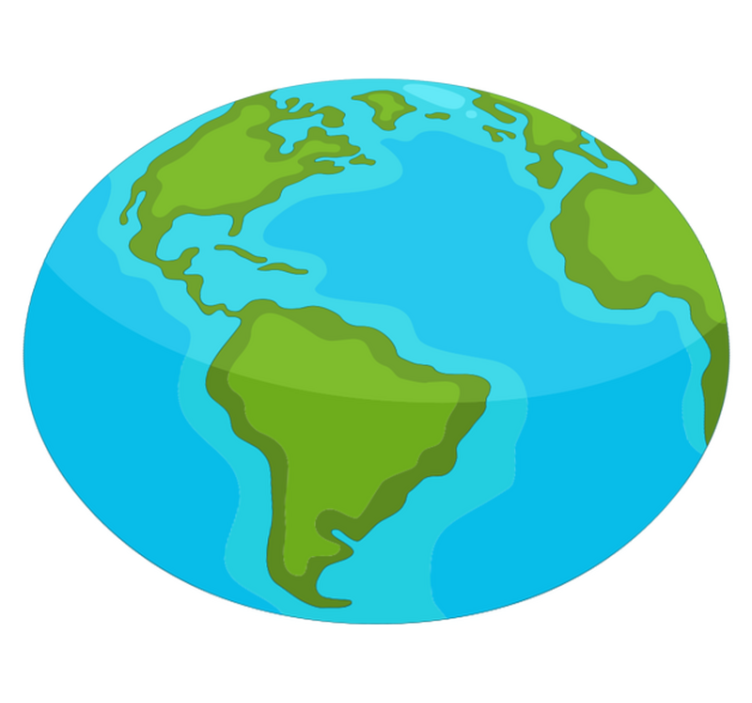 Tappeto vinile mappamondo mappa del mondo educativo - TenStickers