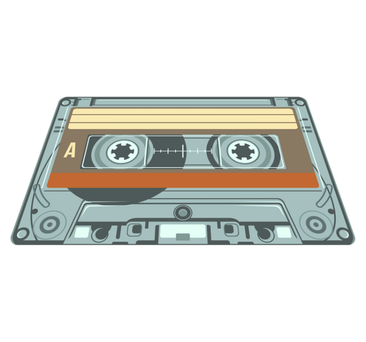 Tappeto in vinile vintage radio cassette - TenStickers
