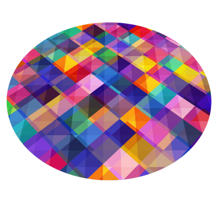 Tappeto vinile geometrico cerchio geometrico colorato - TenStickers