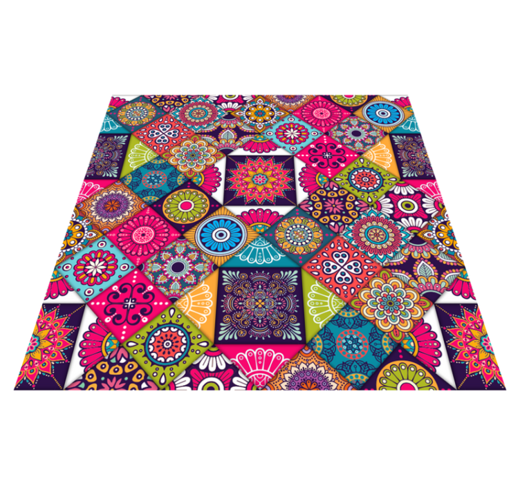 Tappeto vinile Mandala patchwork di piastrelle mandala - TenStickers