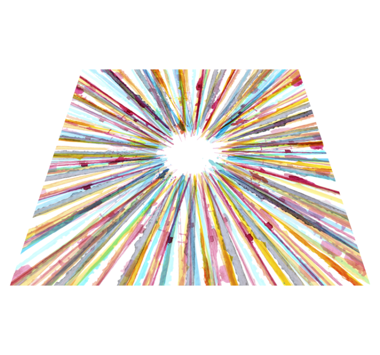 Tappeto vinile geometrico motivo di scoppio radiante - TenStickers