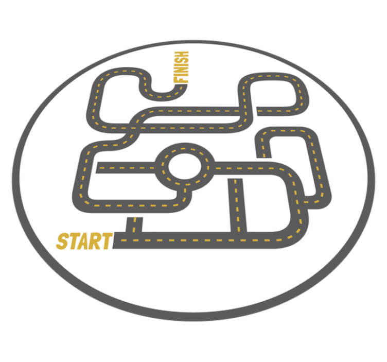 Tappeto vinile giochi avventura su strada - TenStickers