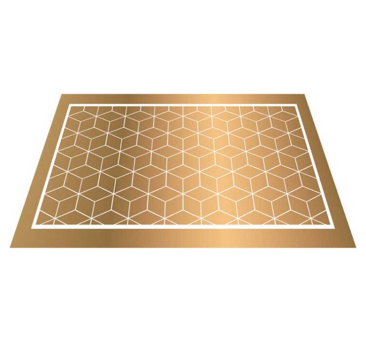 Tappeto vinile geometrico illusione geometrica del cuboide - TenStickers