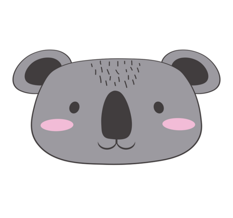 Tappeto vinile bebé faccia da koala - TenStickers