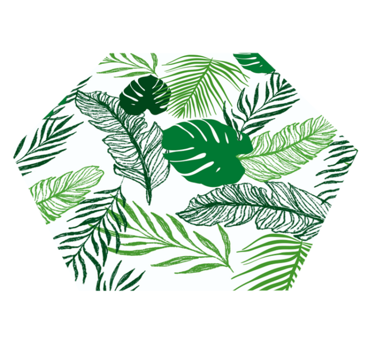 Tappeto moderno in vinile a foglia sottile - TenStickers