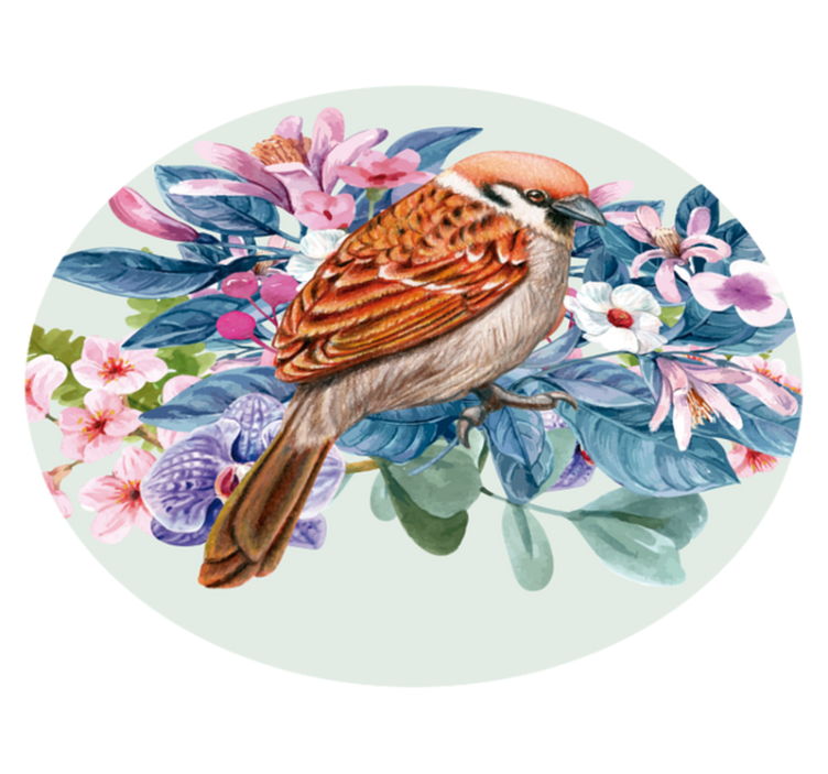 Tappeto vinile fiori esposizione di fauna floreale - TenStickers