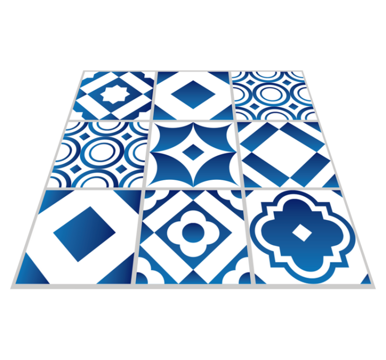 Tappeto vinile cucina piastrella elegante - TenStickers