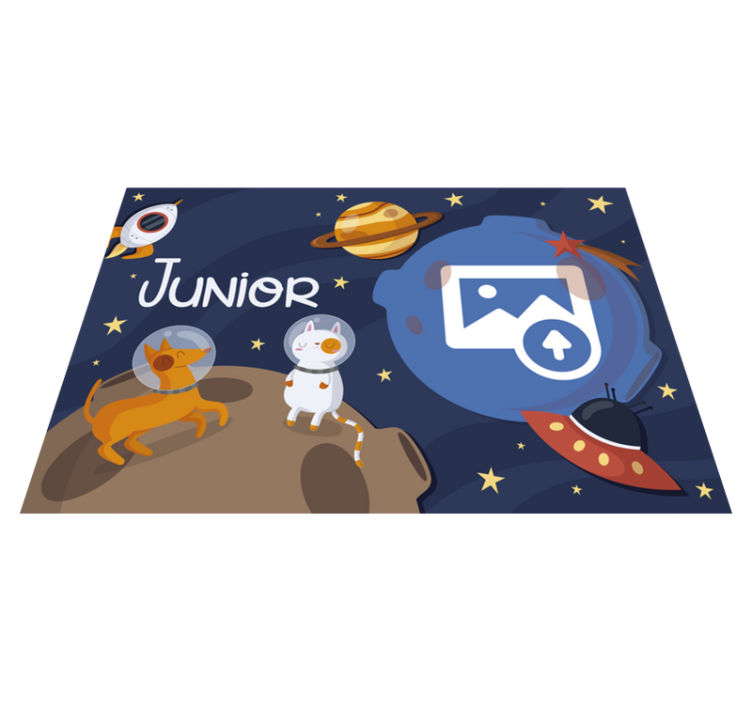 Tappeto vinile con nome a tema spaziale - TenStickers