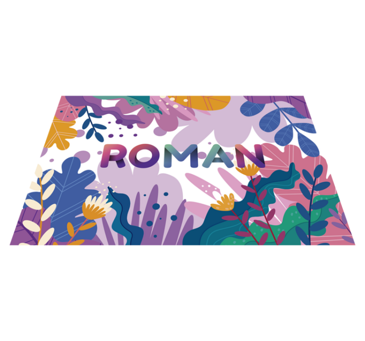 Tappeto vinile con nome botanico personalizzato - TenStickers