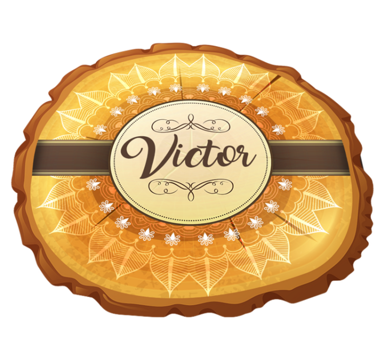 Tappeto vinile con nome emblema festivo personalizzato - TenStickers