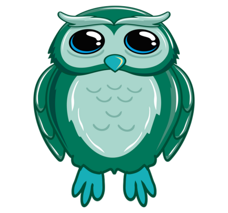 Tappeto vinile per bambini illustrazione gufo cartoon - TenStickers