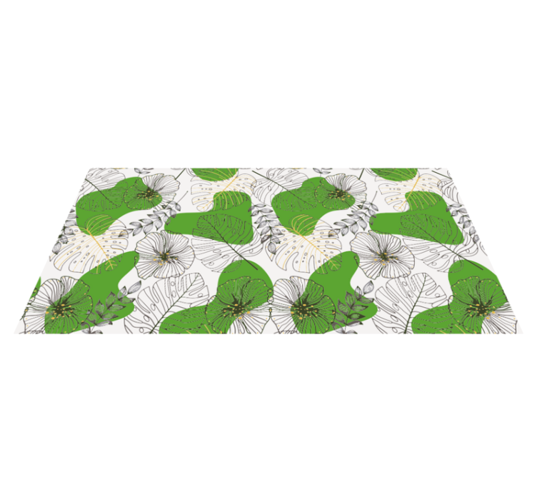 Tappeto vinile fiori mostri tropicali - TenStickers