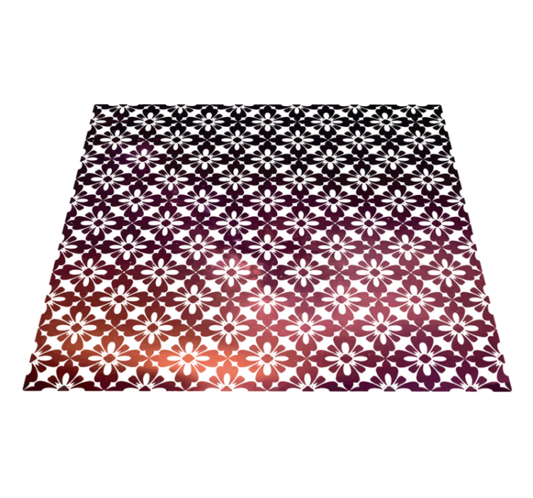 Tappeto vinile fiori ombre floreali - TenStickers