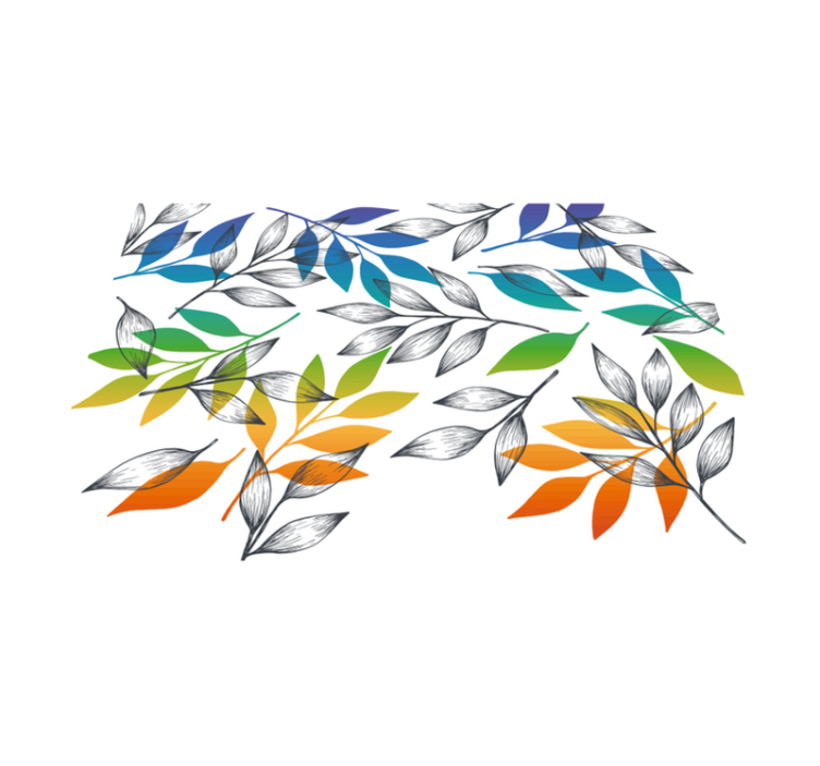 Tappeto vinile fiori motivi botanici - TenStickers