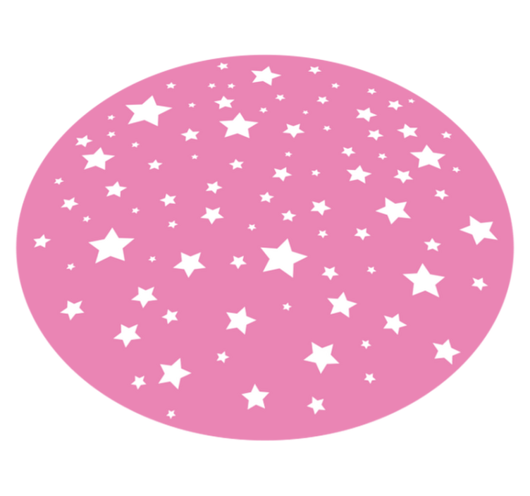 Tappetto vinile stelle cerchio rosa stellare - TenStickers