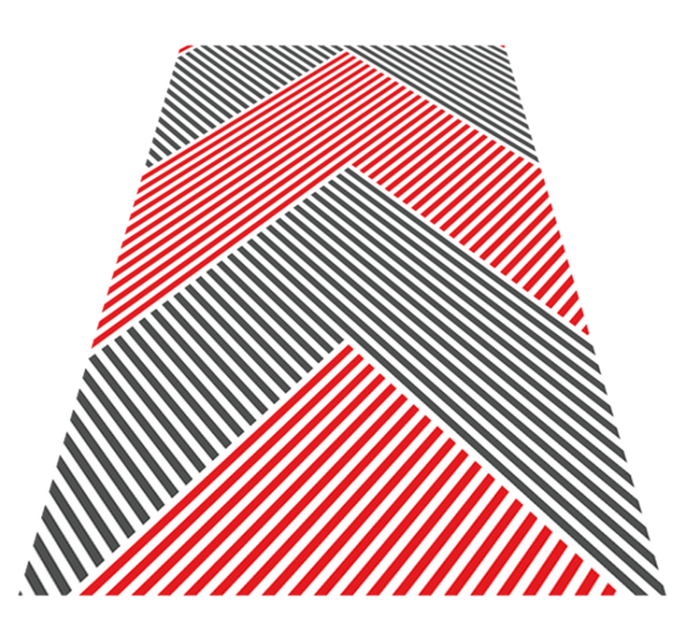 Tappeto vinile strisce motivo a righe chevron - TenStickers