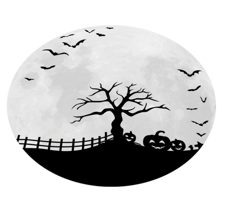 Tappeto vinile Halloween scena spettrale di halloween - TenStickers