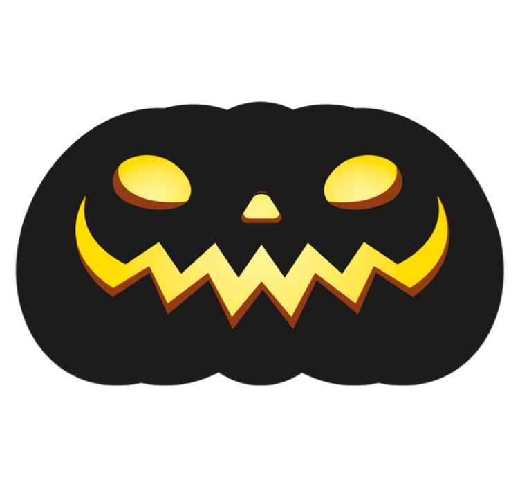 Tappeto vinile Halloween faccia di zucca spettrale - TenStickers