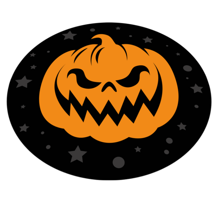 Tappeto vinile Halloween zucca spettrale - TenStickers