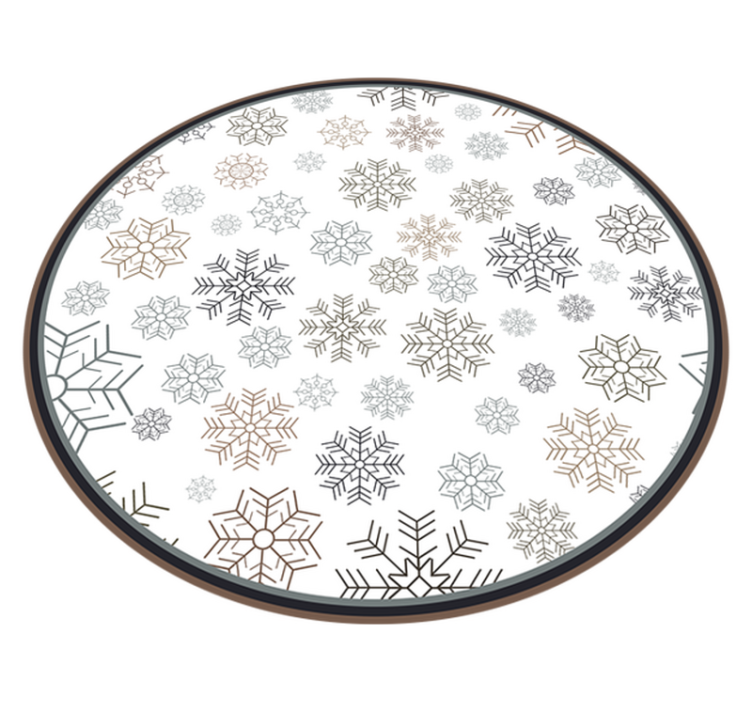 Tappeto Vinile Natale modelli di fiocchi di neve - TenStickers