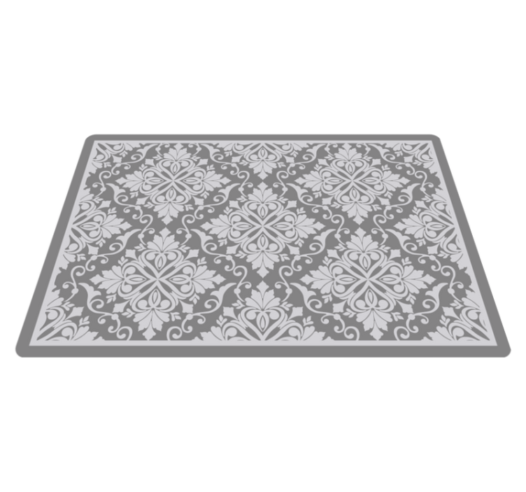 Tappeto vinile minimalista elegante fogliame monocromatico - TenStickers