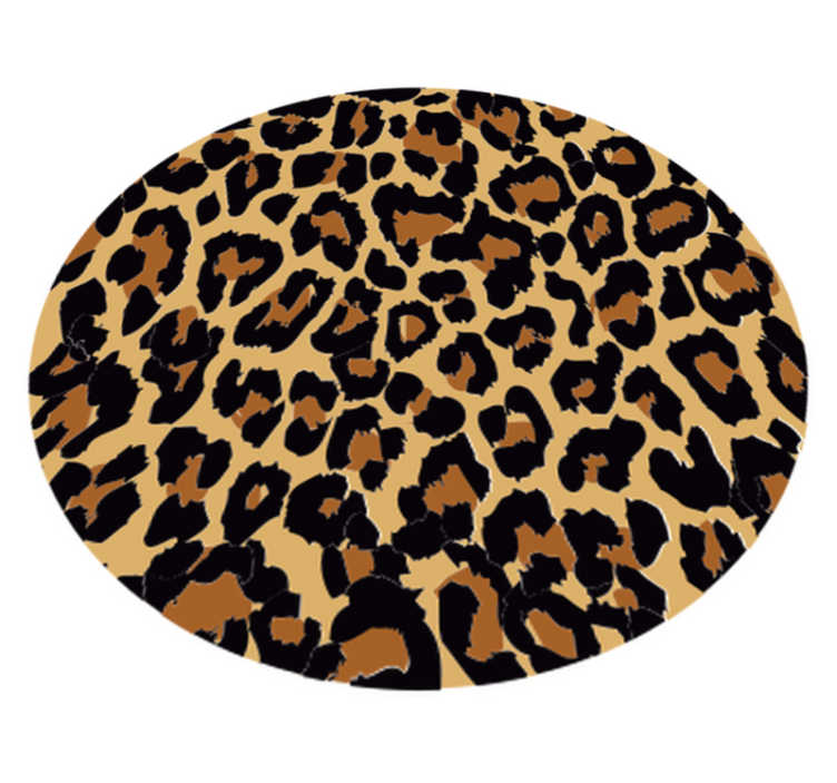 Tappeto vinile stampa animale cerchio di macchie di leopardo - TenStickers